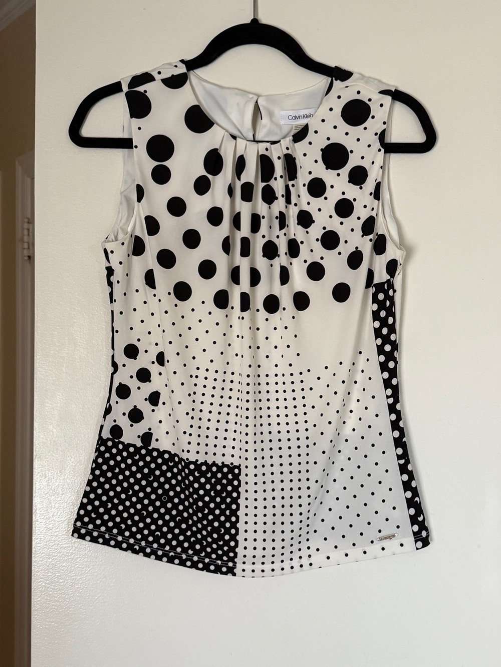 NWT Calvin Klein Polka Dot Blouse | size small
